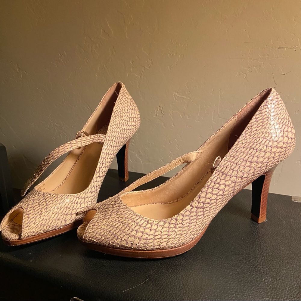 Cole Haan Snakeskin Heels nude neutral